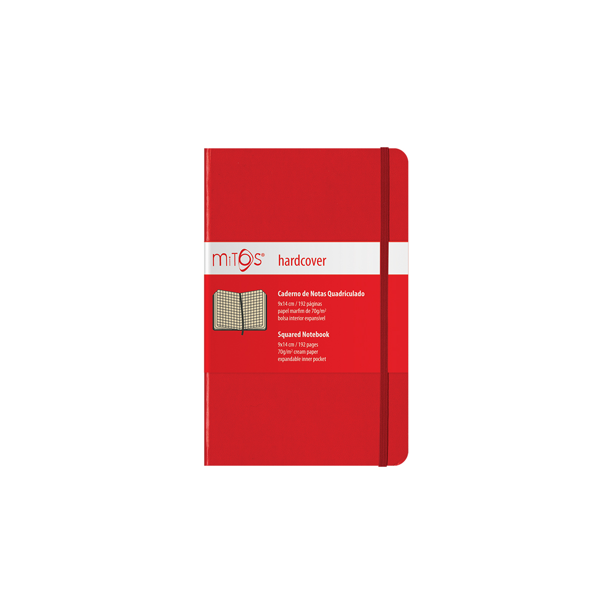 MITOS® HARDCOVER-Caderno Notas Quadriculado(9x14cm)192pg